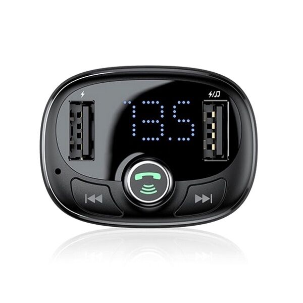 Автомобильное ЗУ Baseus T typed Bluetooth MP3 Charger With Car Holder (Standard Edition) (Black) - 3