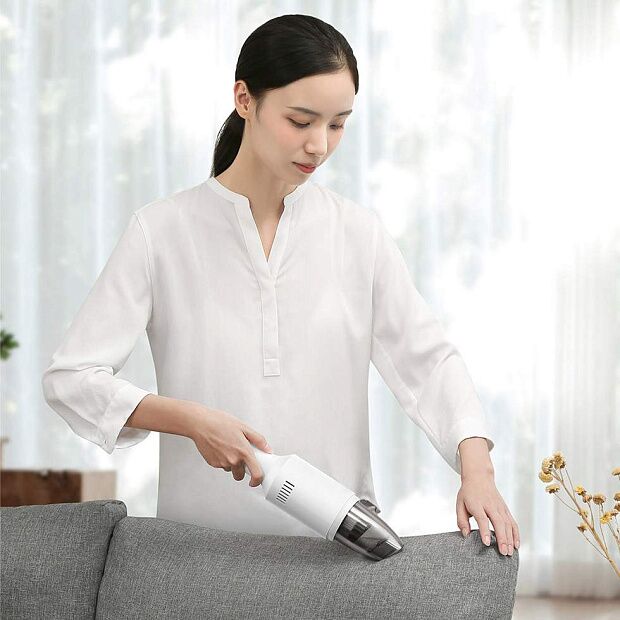 Портативный автомобильный аккумуляторный пылесос ShunZao Handheld Vacuum Cleaner Z1 (White/Белый) - 4