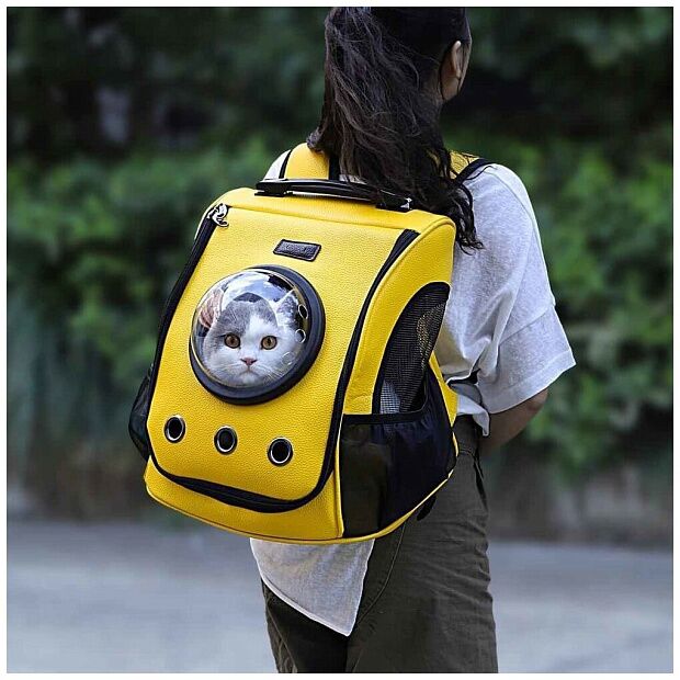 Переноска-рюкзак для животных Xiaomi Small Animal Star Space Capsule Shoulder Bag (Yellow/Желтый) - 4
