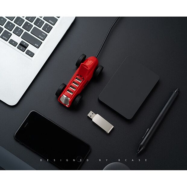 Картридер Bcase Retro Classic Car USB Splitter (Red/Красный) - 5