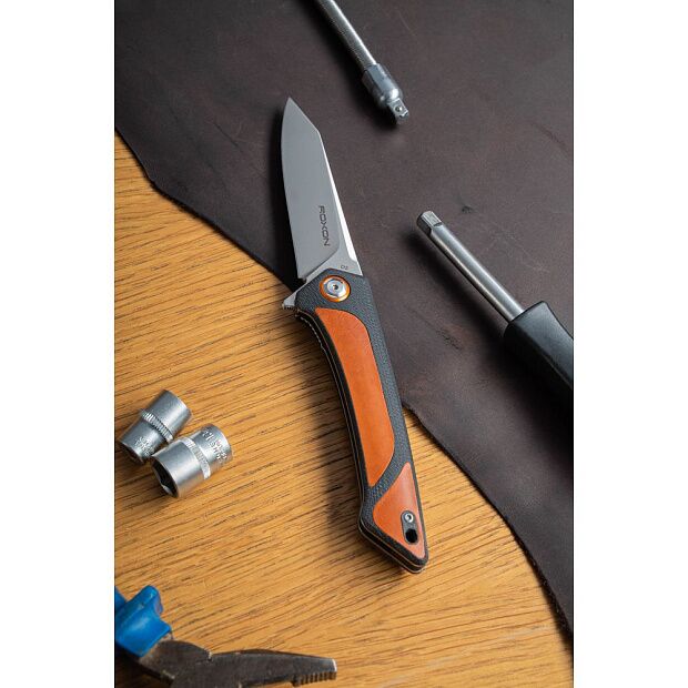 Нож складной Roxon K2, сталь D2, коричневый, K2-D2-BR - 3