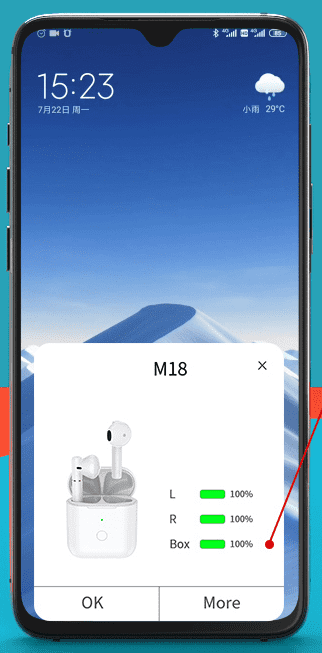 Размещение беспроводных наушников Xiaomi QCY M18 в ушной раковине