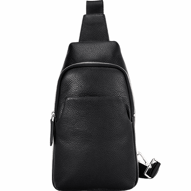 Мужская кожаная сумка VLLICON Casual Men's Leather Bag (Black/Черный) - 1